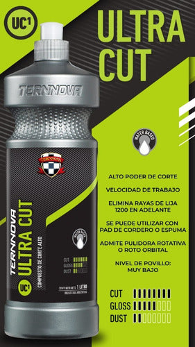 Ternnova Pulidor Premium Ultra Cut X 1lt Paso 1 1