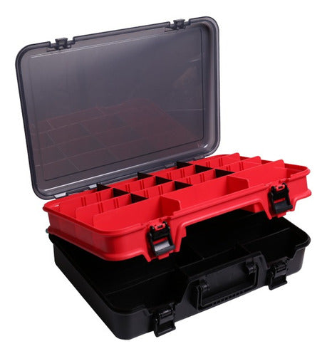 Fishing Box Caster Double-Sided Briefcase Type Tackle Box Tbox-009 0