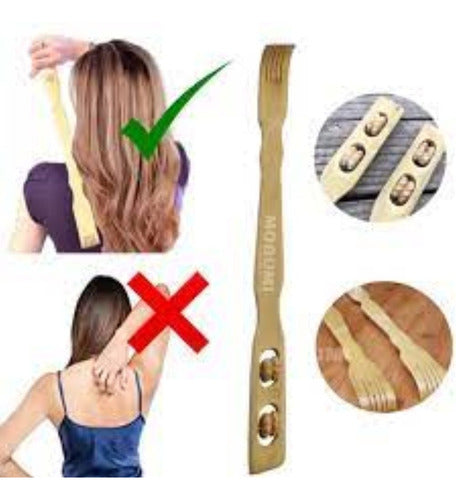 Bamboo Hand Back Scratcher Massager 1