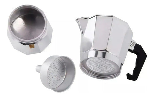 Cafetera Tipo Italiana Para 2 Tazas Aluminio Color Gris 1