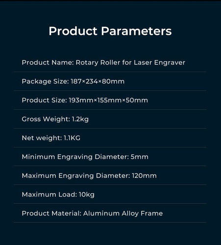 Creality Rotating Roller for Laser Creality Falcon Macrotec 6