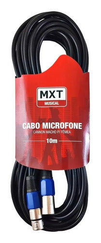 Cabo Microfone Dmx Xlr Balanceado Xlr Canon M X F 10 Metros 1