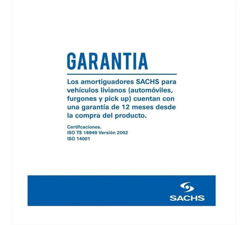 Sachs Cachokit X 2 Shock Absorbers for Fiat Duna 92/... 4