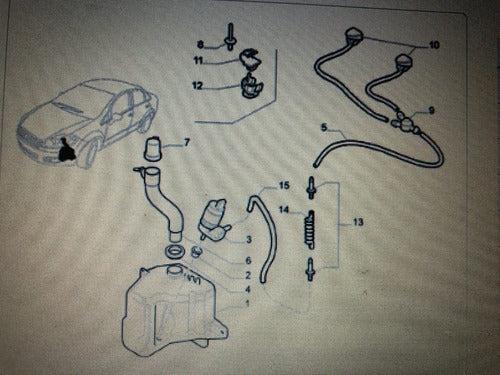 Fiat Sapito Rociador Agua Lavaparabrisas 326 Original® 4