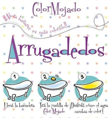 Arrugadedos Color Mojado Pastillas Que Colorean El Agua De La Ba¿era X 3 6