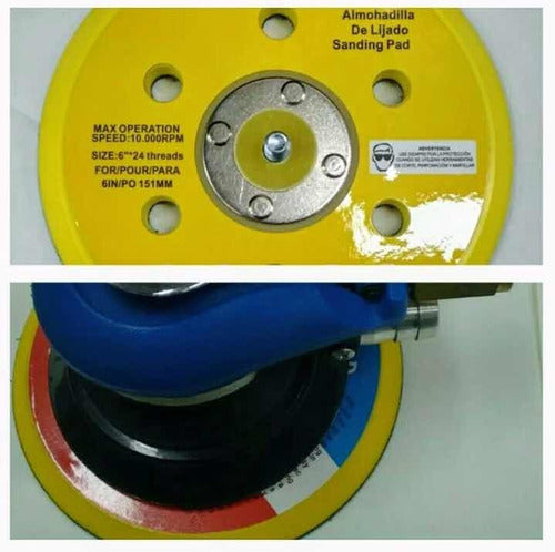 Lixadeira Pneumática Roquite 6 Polegadas Aspirada Hokit 1