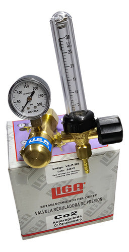 Liga CO2 Regulator Valve with Flow Meter Manometer for MIG TIG 0