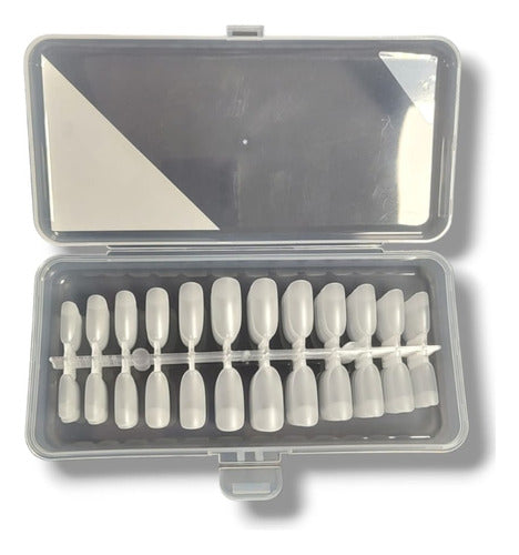 Mely Oval Pre-Filed Soft Gel Tips 240 Units + Base Capping 3