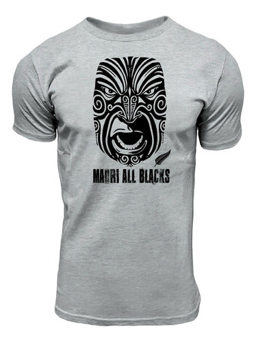 Brickton Maori All Blacks Gray Melange T-Shirt 0