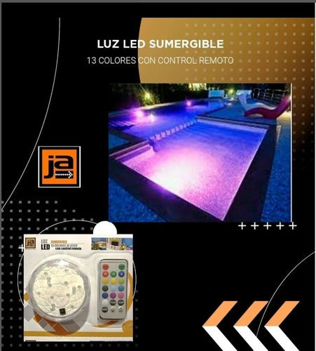 JA Led Pool Jacuzzi Submersible RGB with Remote Control 1