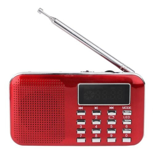 6 × Portátil Fm / Am Rojo Radio Altavoces Multimedia Color C 3