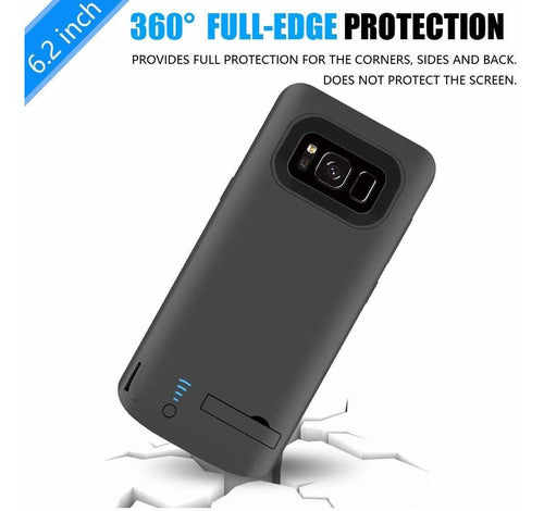 RUNSY Samsung Galaxy S8 Plus Battery Case - 6500mAh Rechargeable Extended Battery Charging Case 3