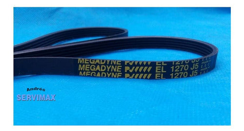 Megadyne Poly V Belt EL 1270 J5 General Electric 7/8kg 1st 1