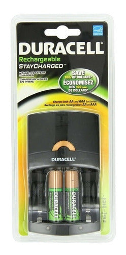 Cargador Duracell Aa  Con 2 Pilas Aa 2000mah Ph Ventas 0