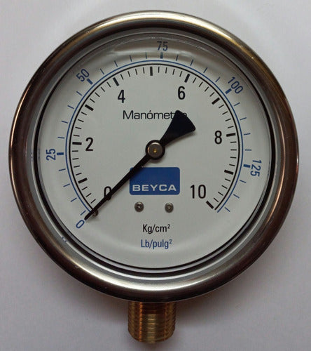 BEYCA 100mm 1/2 Inf. 0-14 Kg Glycerin Siphon Manometer 5