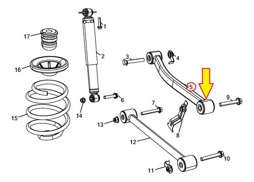 Jeep Brazo Suspension Trasera Superior 4