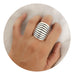 Juan.Joyas Silver 925 Inflated Large Ring 0