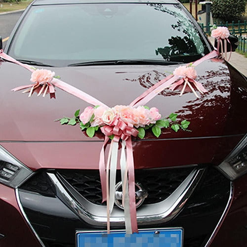 Mersuii Wedding Car Front Flower Decoration Artificial Flowe 1