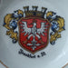 Viejo Cenicero Porcelana Alemana Escudo Frankfurt 1