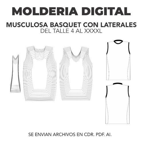 El Chango Molderia Digital Musculosa Con Lateral 1