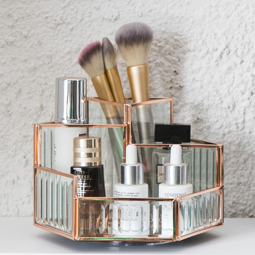 Giadun Golden Vintage Glass - Makeup Organizer 1