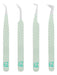 Set De 4 Pinzas Profesional Extension Pestañas M Lash Verde 0