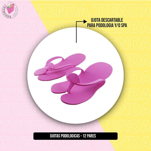 Ojotas Para Pedicura Podología Desechable Sandalia 12 Pares 1