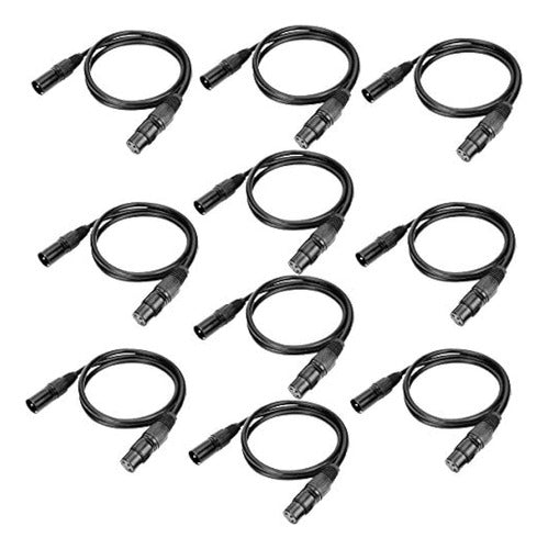 WorldLite 3.2 Feet DMX Cable, 10pcs DMX Signal Cables 0