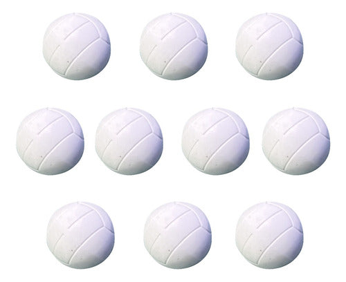 100 White Foosball Balls with Segmented Design 0