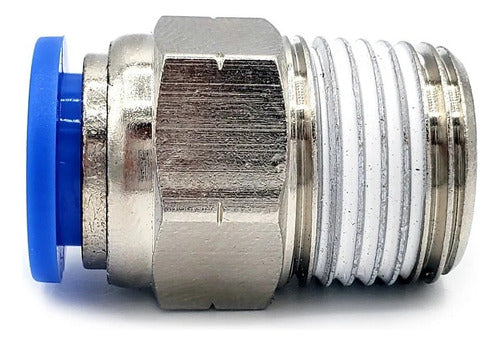 JL Conector Recto Neumático Rosca Macho 3/8 X P/ Tubo 10mm 0