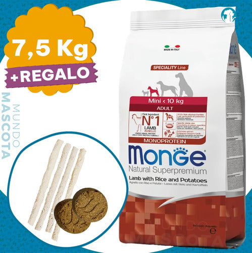 Monge Monoprotein Adult Small Breed Lamb and Rice 7.5 Kg 0