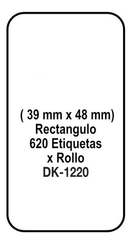 MR 20 Rolls DK 1220 39x48 Mm 600 Adhesive Labels QL 1