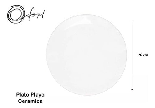 Set of 6 Oxford Unni Grey Ceramic Dinner Plates 26 cm 9