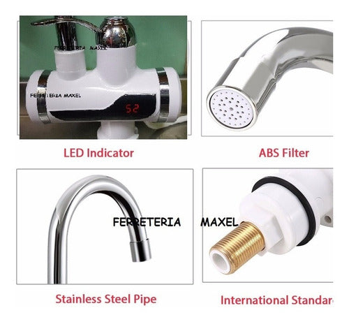 Electric Countertop LED Faucet with Safety Thermal Plug 4