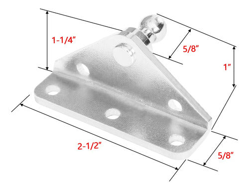 Soporte De Montaje Para Amortiguador Perno Esferico 10mm 1