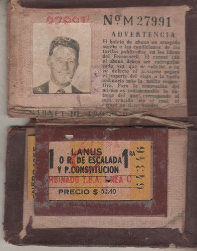 Antiguo Carnet * Ferrocarriles * Roca - Año 1952 0