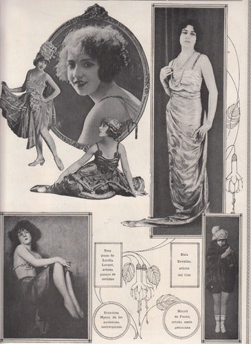 1924 Cine Mudo Fotos Lucille Levant Dora Revalles Y Otras 0