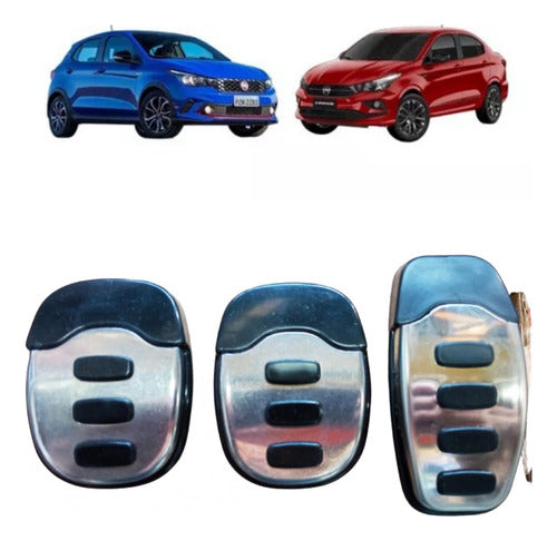 Sporty Metal Pedal Covers for Fiat Argo Cronos - Original 0