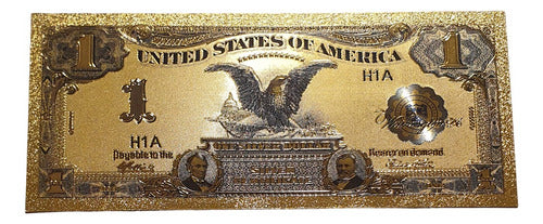 1899 Collectible 1 Dollar Bill with Gold Details 0