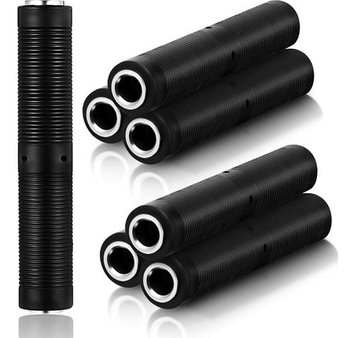6-Pack Black 6.35mm TRS/TS Audio Connector Adapter 0