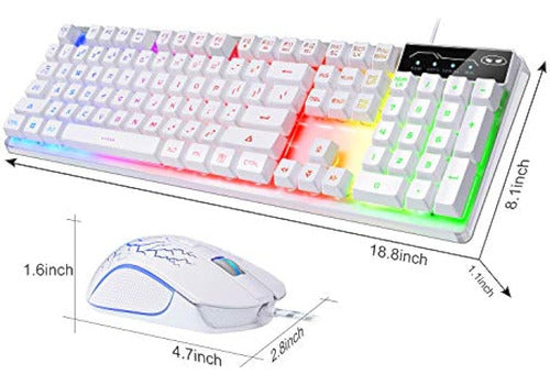 Magegee Combo De Teclado Y Mouse Para Juegos, Teclado Retroiluminado 2