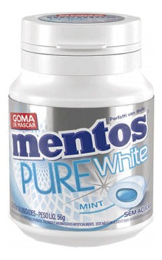 Kit 6 Chiclete Mentos Pure Fresh White Mint Zero Açucar 56g 1