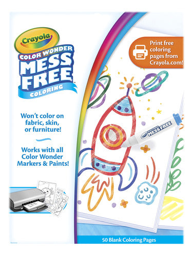 Crayola Color Wonder Mess Free Coloring - Blank Coloring Pages, 50 Count, Printable Page Refill Set 4