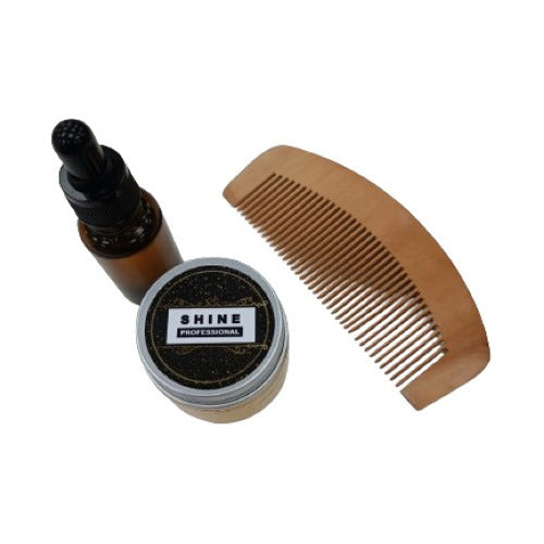 Shine Pro Beard Shine Pro Kit: Wax + Comb + Oil 2