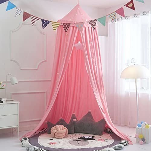 Dix-Rainbow Princess Bed Canopy Para Niños Cuna, Cupula Re 0