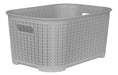 Plásticos Cerri Plastic Rattan Organizer Baskets Set of 6 Gray 36x25x17 7