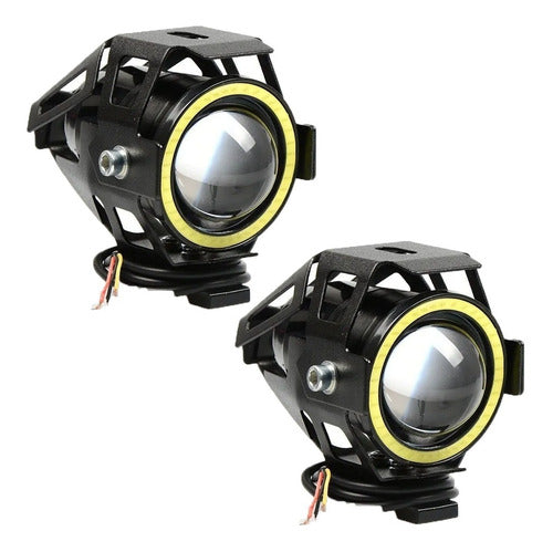 Caminero Proyector Aro De Angel Led X2 Moto Auto Camión 18w 0