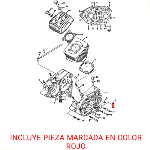 Soporte Goma Sin Fin Embrague Yamaha Rx 100 2