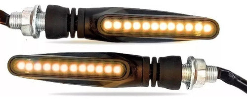 Guiño Moto X 2 Secuencial Progresivo 12 Led Yamaha Honda Ktm 0