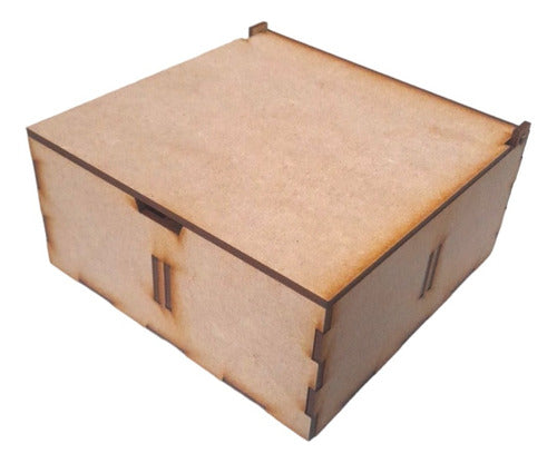 Figuras en Fibrofacil Cajas Mdf Laser 15x15x7cm 4 Compartimentos Pack X10 Unidades 2